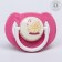 Orthodontic dummy nipple, silicone, from 6 months, with a cap, “shell”, pink color