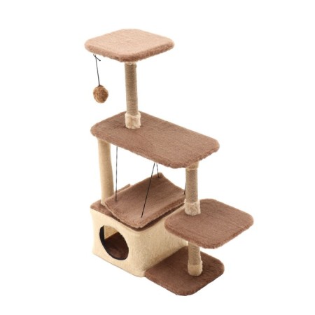 Complex for cats with a claw, collapsible, with a hammock, 33 x 76 x 105 cm, beige-2