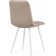 Stool on the metal frame Dani metal/velor, white/beige 43x48x85 cm
