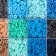 Decor for creativity plastic "Palette of blue and blue" d = 0.6 cm nr 24 colors 18.5x13x2 cm