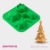 Baking form New Year's share "New Year's set", silicone, 20.5 × 22 × 3.5 cm, 6 cells, green color