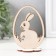 Easter decor "Rabbit" 6.5x4.7x9.3 cm (set 2 parts) White