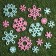 A set of luminous decor "Color Snowflakes"