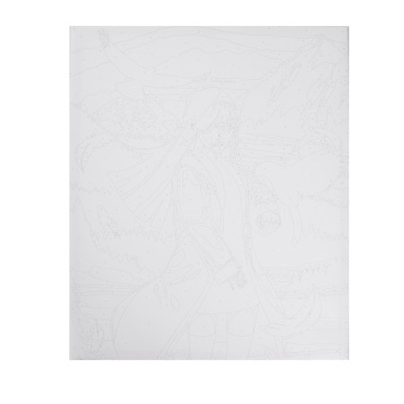 Picture on numbers on canvas with a subframe "Girl with birds", 40 x 50 cm-2