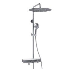 The shower system wasserkraft a113.117.101.ch Thermo, tropical shower, thermostat, chrome