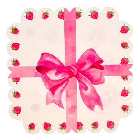 Cookie box, confectionery packaging with PVC lid, “sweets as a gift”, 21 x 21 x 3 cm-2
