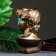 Kashpo - organizer "Bust of David with the mask" Big, bronze, turquoise, 28cm