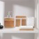 A set of accessories for the bathroom "Agat", 4 items (soap dish, dispenser 300ml, 2 glasses)