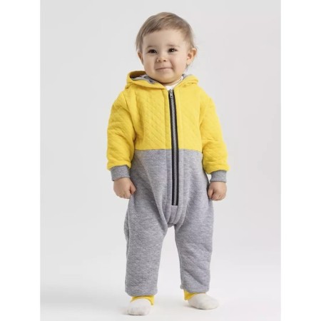Combineson children's insulated tops "Capitane", height 62 cm, color gray/yellow
