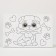 Picture on numbers for children "puppy with a bone", 20 x 30 cm