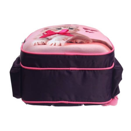 Frame backpack Calligrata, 39x30x14 cm, "cat with a bow", for a girl-11