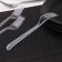 Set of disposable forks, 18 cm, 10 pcs, transparent color