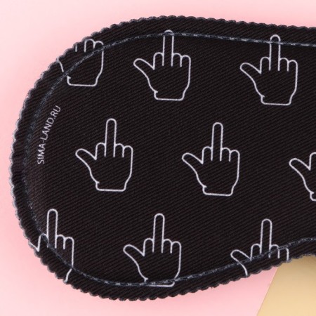 Mask for sleep "Fak", 19.3 x 9.5 cm, black color-1