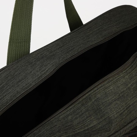 Road bag with lightning, external pocket, long belt, green color-2