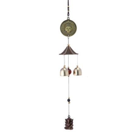 Wind Music Metal "Buddha on Monet" 3 bells 45 cm-5