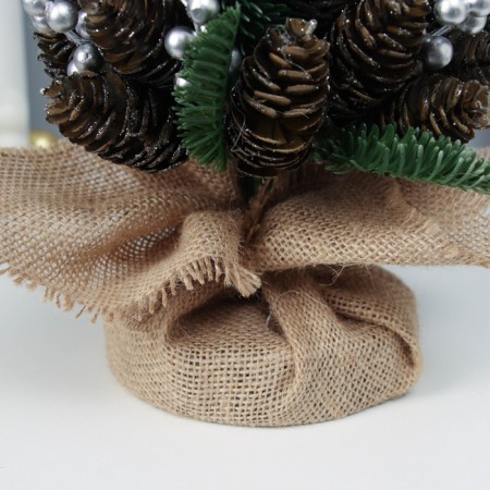 Artificial Christmas tree with cones "Winter Magic" desktop, in a bag, 30x16 cm-2