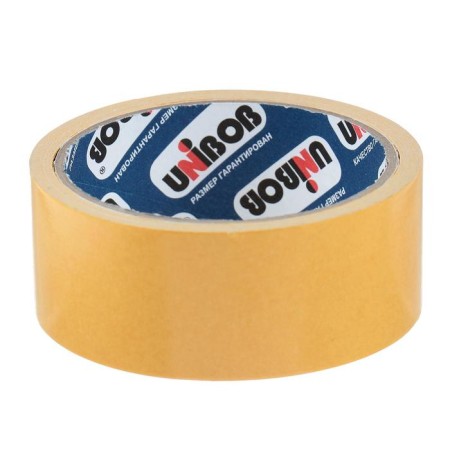 Adhesive tape Unibob, bilateral, white base, 38 mm x 10 m