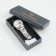 Men's male watch, d-4.2 cm, with chronograph, 3 atm, luminous, silver