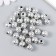 Beads for creativity plastic "silver" set 20 g 1x1 cm