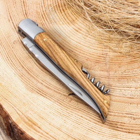 Folding “ivy” Knock 21cm, blade 95mm/3mm, with a corkscrew, hilt of a tree-2
