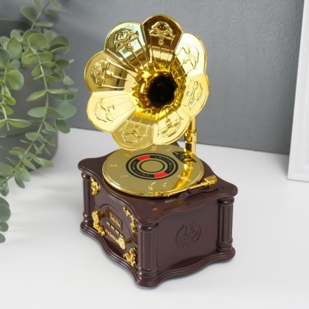 Musical Mechanical Mechanical "Gramophone" 25x13x14 cm-5