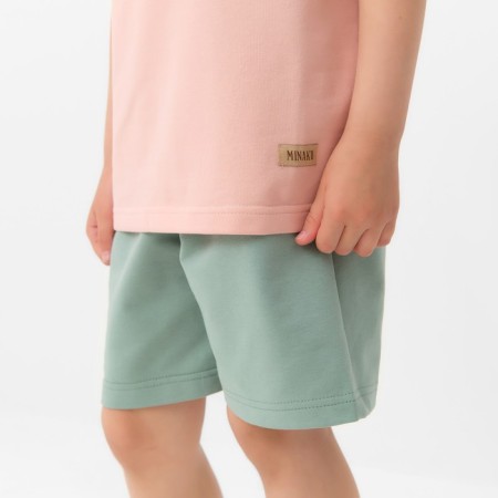 Kids (T -shirt, shorts) minku beige color/ olive, height 122 cm-17