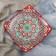 Largan Rishtan ceramics "Flowers", 32 cm, square, red