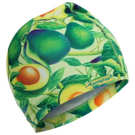 Hat of swimming adult onlytop "avocado", fabric, girth 54-60 cm-2
