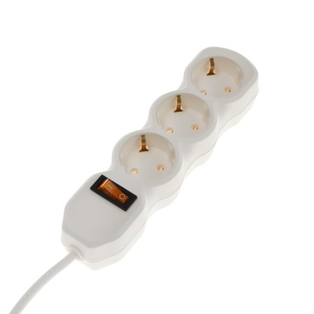 Extension cord Luazon Lighting Eco, 3 sockets, 2.7 m, 16 A, 3500 W, PVS 3x1 mm2, with salary, s off-1