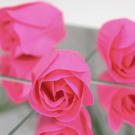 Soap roses, fuchsia, set of 10 pcs.-4