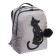 School backpack, 39 x 26 x 17 cm, Grizzly, ergonomic back, gray