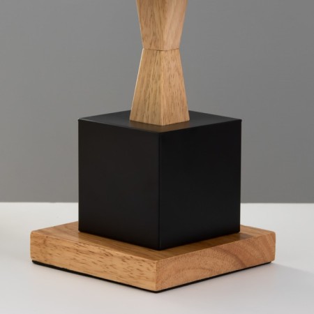 Board Lamp "Finn" E27 40W Black 23x23x41 cm Risalux-3