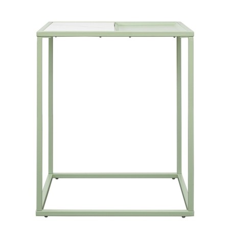 Coffee mayen table, 450 × 450 × 550 mm, white / green color-1