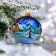 Christmas tree toy ball "Christmas Night", 80 mm, glass, manual painting