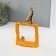 Souvenir Ceramics "Cats Mouse. Square" Orange with gold 5.2x13.5x23 cm
