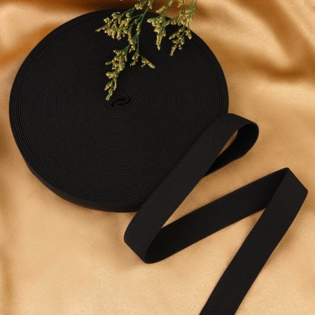 Linen gum, 25 mm, 20 m, black color