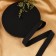 Linen gum, 25 mm, 20 m, black color