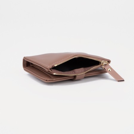 Women's wallet on the button, pink color-2