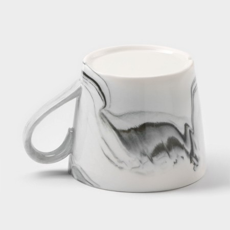A set of ceramic mugs on a metal stand “Marble”, 6 objects: 390 ml, color gray color-3