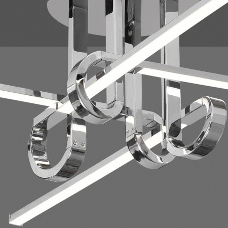 Ceiling chandelier Mantra Cinto, Led, 2250lm, 3000k, 290 mm, chromium color-4