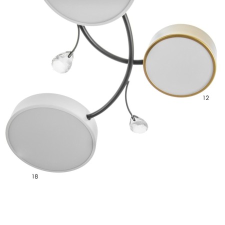Assami chandelier 7XLED 168W 3000-6000K with white-gold 80x80x21 cm Bayerlux-7