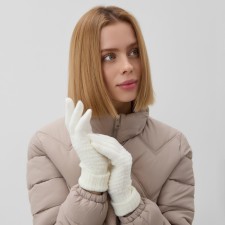 Women's gloves minku 21 cm white