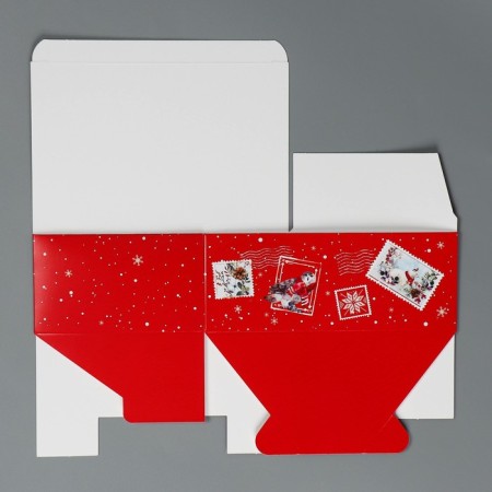 Box the team "New Year's watercolor", 18 x 12 x 7 cm, New Year-6