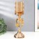 Climber Metal, glass per 1 candle "VILAS" D-8 cm, gold 11.5x11.5x36.5 cm