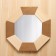 Octagonal mirror "Sota" Zebra, 48x48x3