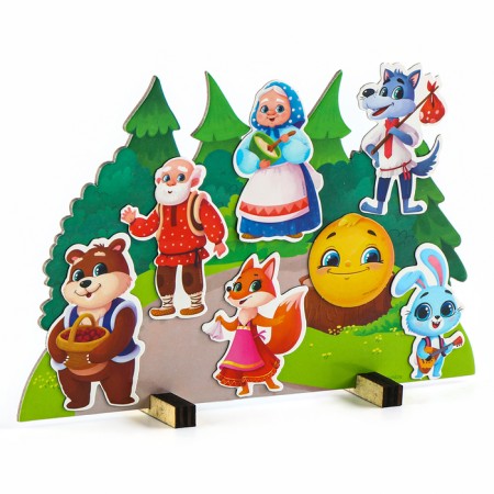 A set of developing magnets. Theater based on the Russian folk tale "Kolobok"-1