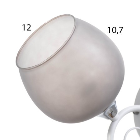 Bra "Lybi" 1x60W E27 white 24x13x2cm-4