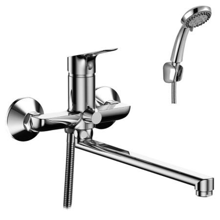 Bath mixer and shower Rossinka RS29-33, one-handed, with 350 mm rotary light, chromium color 41
