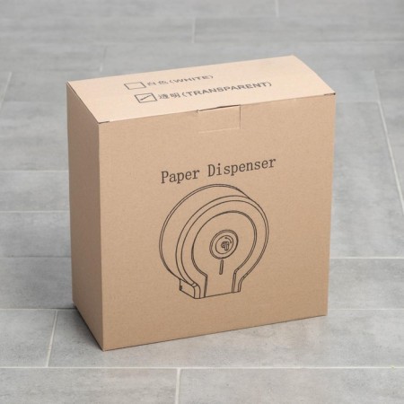 Toilet paper dispenser 28 × 27.5 × 12 cm, sleeve 6.5 cm, plastic, black color-7