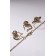 Set 3 objects: earrings, pendant, ring dimensionless "Edel" bead, blue color in gold, 45 cm